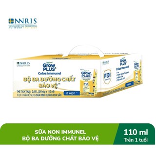 Thùng 24 hộp sữa bột pha sẵn nutifood growplus+ sữa non immunel trên 1 tuổi 110ml