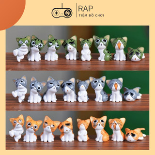 Set 9 mô hình mèo Chi hoạt hình Nhật Bản full bộ dễ thương cute để bàn dùng để trang trí góc học tập, làm việc-HO10