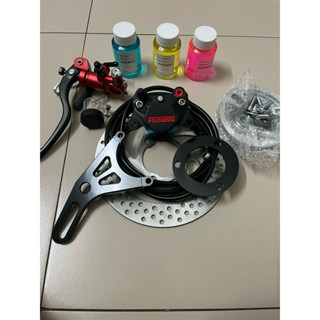 Bộ phanh đĩa sau heo Funaodo CNC tay phanh bình dầu rời fonaodo xe điện độ