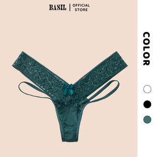 Quần lót nữ lọt khe S11 BASIL ren mềm đính nơ gợi cảm