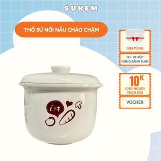 Thố Sứ Nồi Nấu Cháo Chậm Bear 1.6L, 0.8L, 0.5L Phụ Kiện Chính Hãng Thay Thế