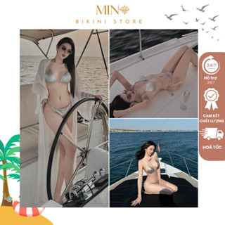 Set Bikini Ánh Bạc Sang Chảnh Mai Phương Bùi hot trend