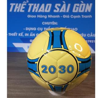Quả bóng đá futsal geru 2030 vàng dán số 4 sân cỏ nhân tạo kèm kim bơm và lưới đựng bóng