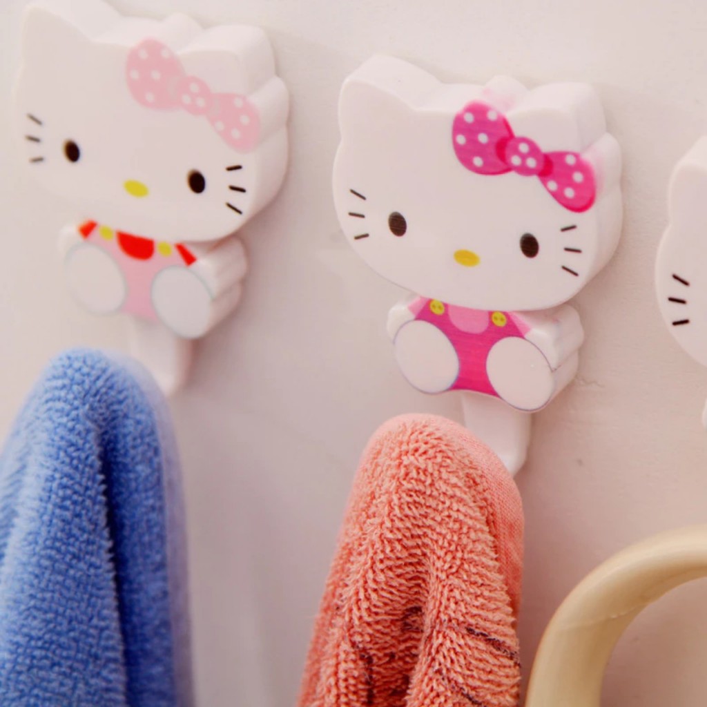 Combo 3 Móc Dán Tường Có Kèm Đinh Gia Cố Hình Mèo Kitty