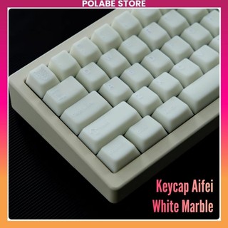 Keycap Aifei White Marble Pyga cherry profile PBT bàn phím cơ Polabe Store
