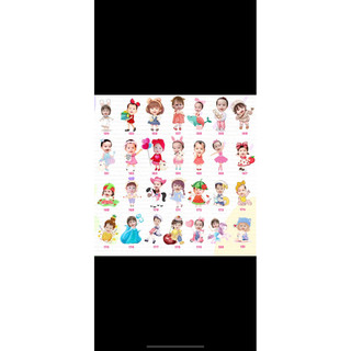 Set combo hình chibi trang trí sinh nhật cho bé