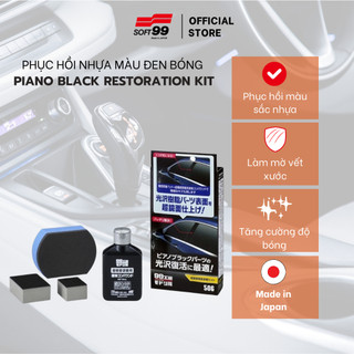Bộ phục hồi nhựa màu đen bóng (nhựa đen piano) Soft99 Piano Black Restoration Kit B-506 80ml