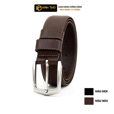 Thắt lưng da bò vân gỗ MGKT4-01 | Khóa thép | Anh Tho Leather