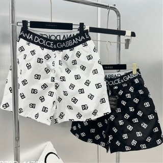 Quần short gió nam Dolce in hoạ tiết vân DG monogram cạp chun dệt chữ túi sau hot 2024