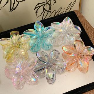 Kẹp hottrend kẹp tóc hoa sứ ,kẹp tóc hologram trong màu 8cm hot trend giá sỉ