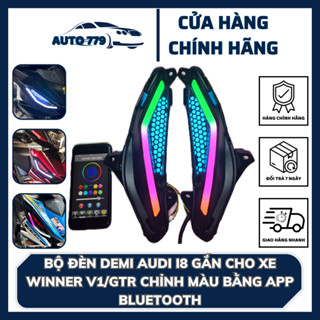 BỘ ĐÈN DEMI AUDI I8 GẮN CHO XE WINNER V1 / GTR CHỈNH MÀU BẰNG APP BLUETOOTH