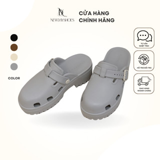 [NO BOX](ib tư vấn size) Dép sục nhựa khoá ngang cao cấp CNK, Dép sục nữ đế cao 5cm cao su êm ái, siêu bền DAILYSHOES