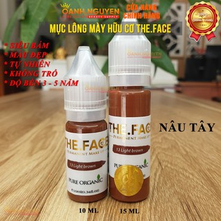 Mực Nâu Tây Hữu Cơ THE.FACE - Công Thức Đức, Siêu Bám, Tự Nhiên, Không Trổ, Bền 3-5 Năm