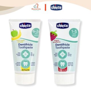 Kem đánh răng cho bé nuốt được CHICCO, kem đánh răng trẻ em 50ml - Monnie Kids