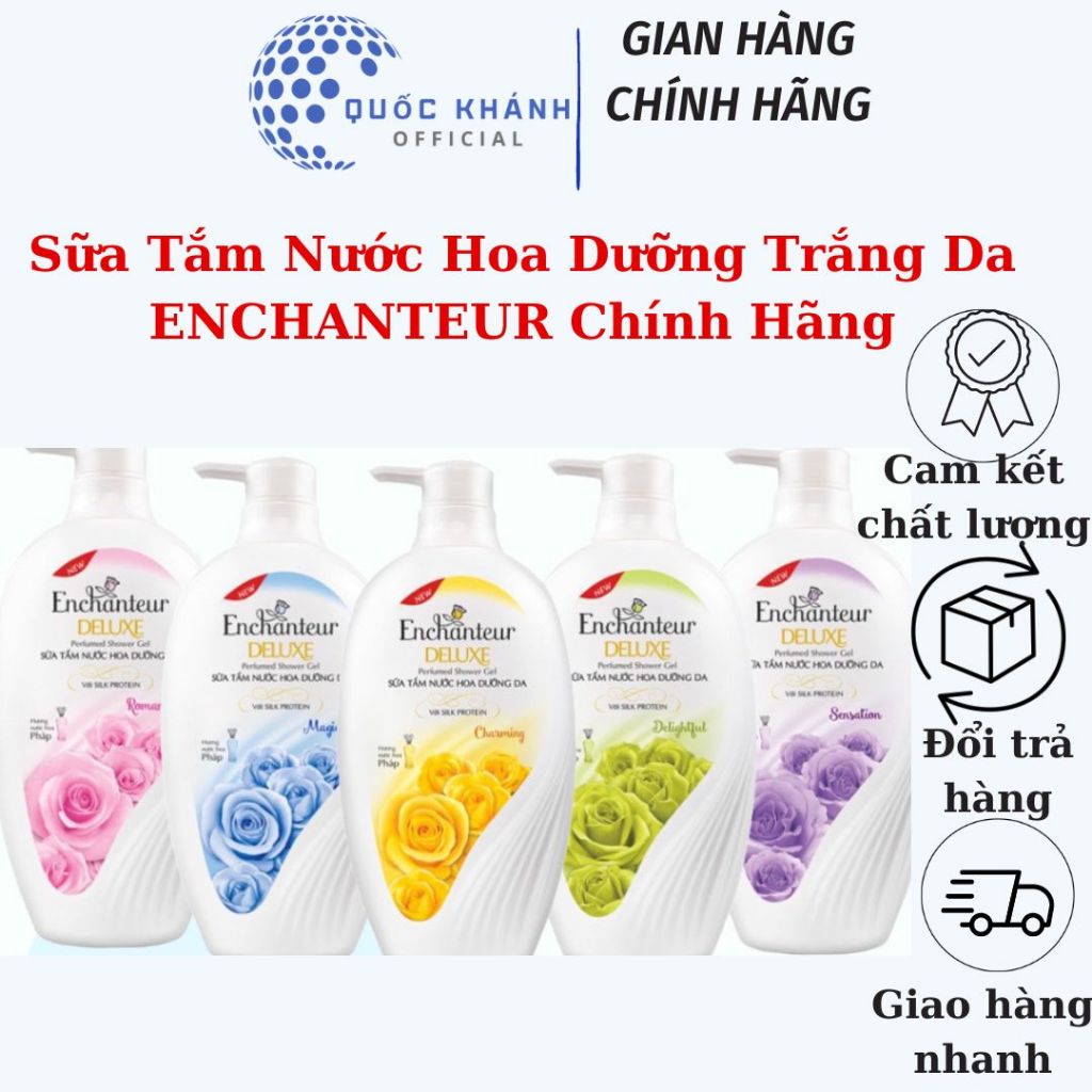 Sữa Tắm Nước Hoa Dưỡng Trắng Da ENCHANTEUR Chính Hãng