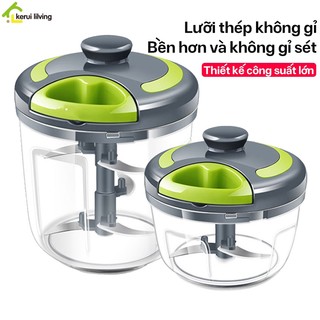 Máy xay tỏi ớt cầm tay DION, gia vị cầm tay, máy đánh gia vị bằng tay, xay gia vị bằng dây rút nhanh