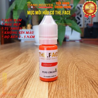 MỰC CAM TƯƠI hữu cơ THE.FACE (Công thức từ Đức) - Siêu Bám, Tự Nhiên, Không Xỉn, Độ bền 3 - 7 năm