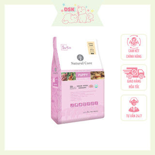 Thức ăn hạt hữu cơ cho chó con vị cừu natural core 5aeco - túi 1kg