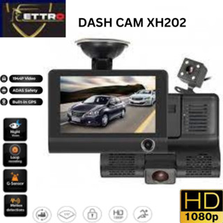  NEW 2023 XH202 3in1 Camera hành trình ô tô DVR HD 1080P 170 Máy ghi chu kỳ góc rộng G-Sensor 3 IN 1 Dashcam S 