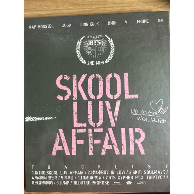 album skool luv affair bts chính hãng full đồ không card