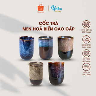 Cốc Trà Men hỏa biến- Cốc Lọc Trà Gốm 7*11cm - Gốm Sứ Bát Tràng