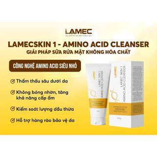 Sữa rửa mặt Lamec skin 1 - sạch sâu - dịu nhẹ - không hóa chất - không khô da - hoàn toàn từ thiên nhiên