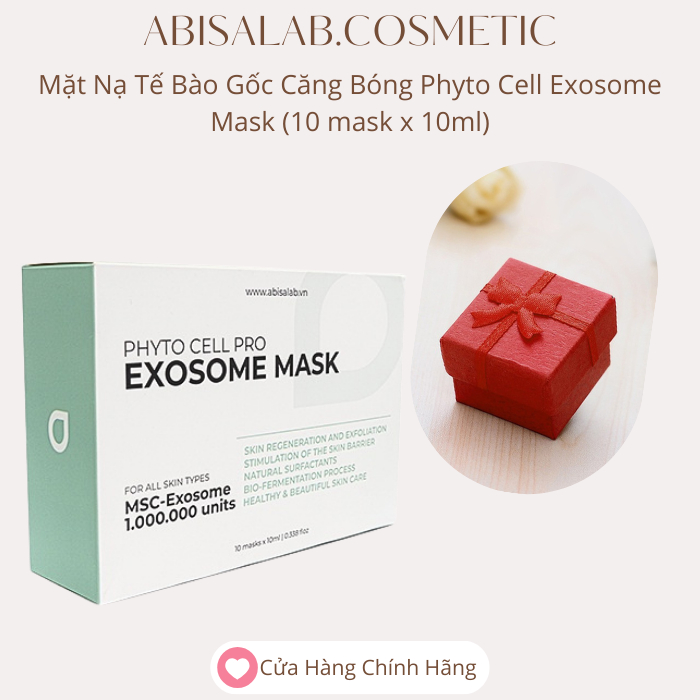 Hộp Mặt Nạ Tế Bào Gốc Căng Bóng Phyto Cell Exosome Mask Abisalab 10 mask x 10ml