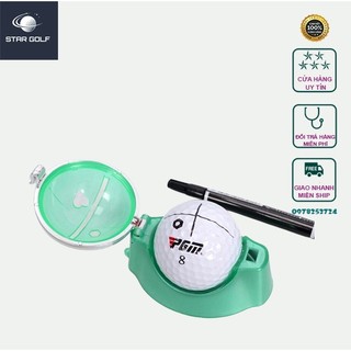 Khuôn Vẽ Line Bóng Golf kèm bút PGM Golf Ball Line Marker Dẫn Đường bóng khi put