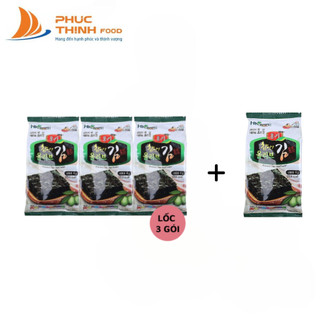 (Mua 1 tặng 1) Rong Biển Nướng Dầu Oliu Laver Hàn Quốc Lốc 3 gói * 4g (date mới)