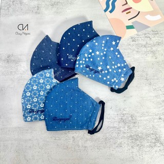 Khẩu trang vải cao cấp Duy Ngọc, chất liệu cotton dày dặn - Họa tiết hoa văn - chống nắng, tia UV hiệu quả (8793)