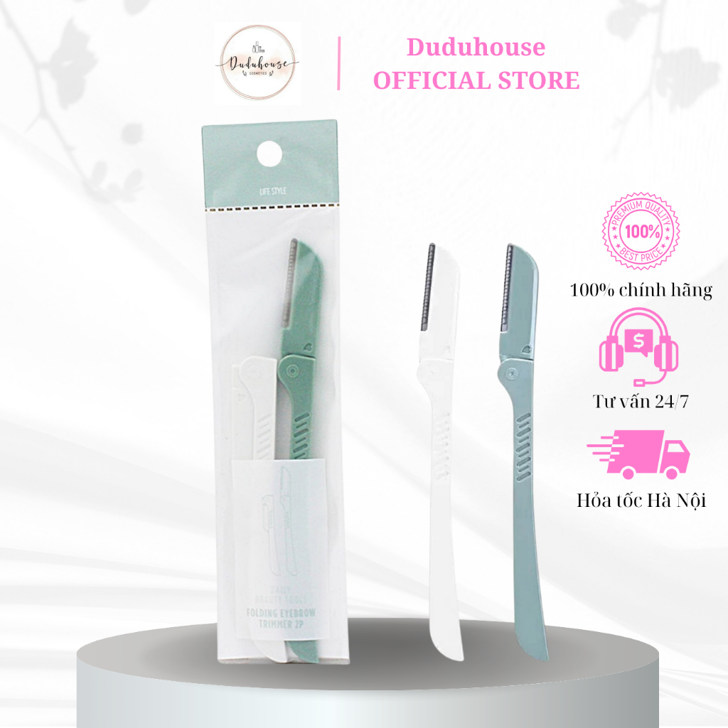 Dao cạo lông mày Daily Beauty Tools Folding Eyebrow Trimmer 2P The face shop Duduhouse