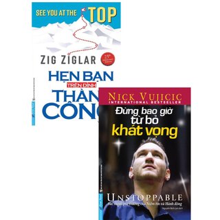 Sách - combo đừng bao giờ từ bỏ khát vọng + hẹn bạn trên đỉnh thành công - fn