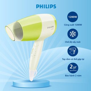Máy sấy tóc philips màu xanh bhc015 1200w, bảo hành 2 năm | hàng chính hãng