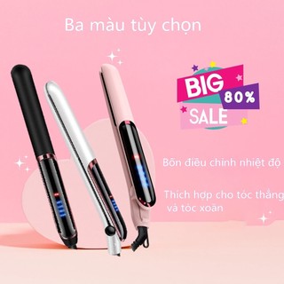 Máy ép duỗi tóc làm xoăn tóc Hàn Quốc cao cấp 3in1, Chất liệu gốm ngăn ngừa hư tổn tóc