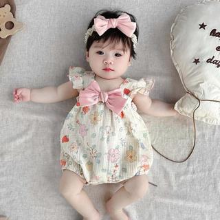 Body xô hoa đính nơ kèm tu ban nơ cho bé (3-12kg). Body sơ sinh đầy tháng thôi nôi cho bé gái