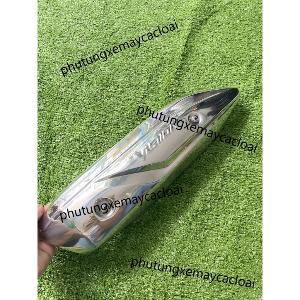 Ốp pô inox cho Vision 2014 - 2019