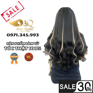Tóc nối nữ dáng dài, Tóc nối 3 chùm 70 cm tạo kiểu uốn nhuộm thoải mái siêu bền đẹp