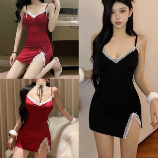 Sét đầm gân phối ren , đầm ngủ nữ
