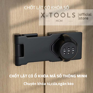 Khóa mật khẩu chốt cửa lật khóa, ổ khóa mã số an toàn bằng kim loại chống trộm gắn hòm tủ ngăn kéo