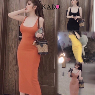 Đầm body 2 dây tôn dáng siêu xinh nhiều màu cho nàng phong cách K5217  - CAROTSHOP