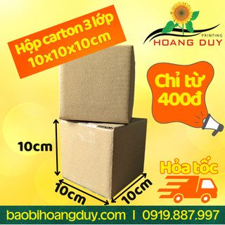 Hộp carton đóng hàng 10x10x10