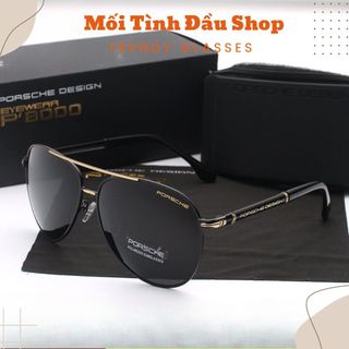 Kính mát nam nữ hiệu PORSCHE - CỰC NGẦU kiểu dáng phi công, tròng kính Polaroid phân cực chống tia cực tím đi tốt