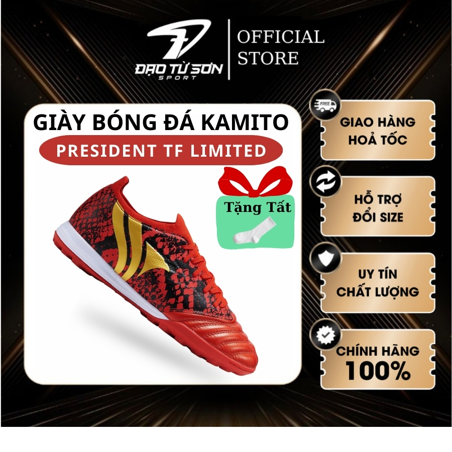 Giày đá bóng Kamito President-TF Limited, giày đá banh sân cỏ nhân tạo, giày đá bóng nam chính hãng - Đạo Từ Sơn