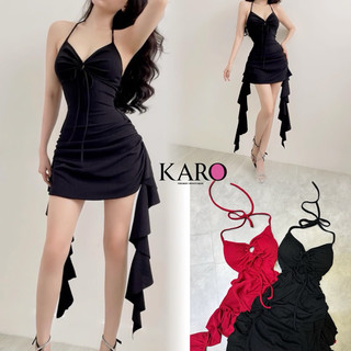 Đầm yếm bèo tua rua gân qc ( hình thật shop chụp ) K4588 - CAROTSHOP