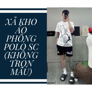 ÁO thun nam polo nam  cổ tròn họa tiết (xả kho không trọn mẫu hàng sc mới 100%)