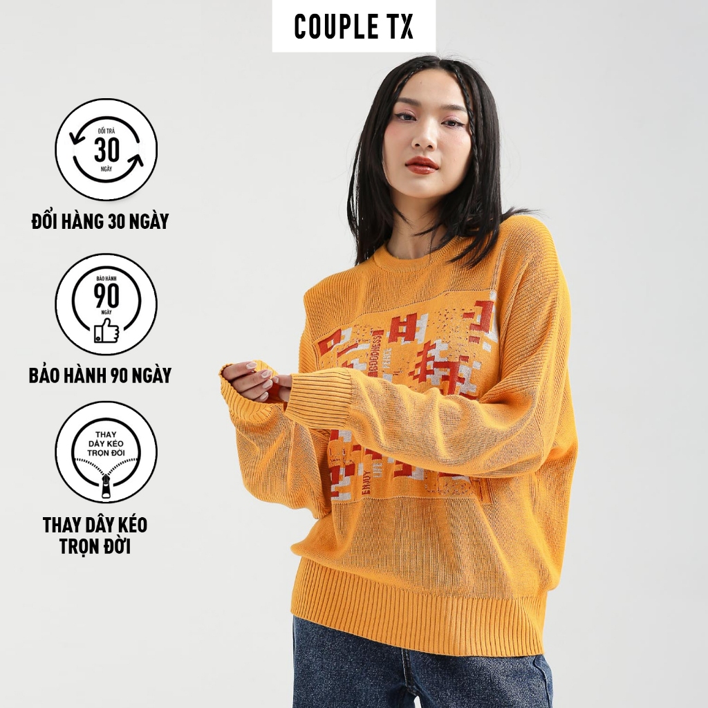 Áo Sweater Nam Nữ Couple TX Dệt Graphic SW 009