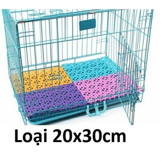 Tấm lót sàn chuồng Chó Mèo bằng nhựa PVC dẻo 20x30cm - nhiều màu sắc .