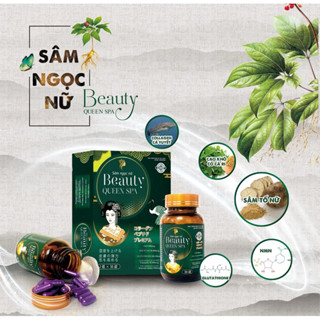 SÂM NGỌC NỮ BEAUTY QUEEN SPA 1 HỘP 2 LỌ *30 VIÊN - VIÊN UỐNG ĐẸP DA NỞ NGỰC - COLAGEN DƯỠNG DA