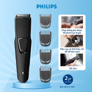 Máy tạo kiểu râu Philips BT1214, bảo vệ da an toàn, bảo hành 2 năm chính hãng
