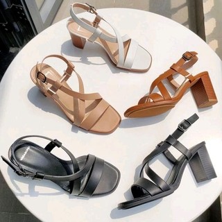Giày Sandal Quai Chéo 7p/Sandal Gót trụ Chuẩn vnxk
